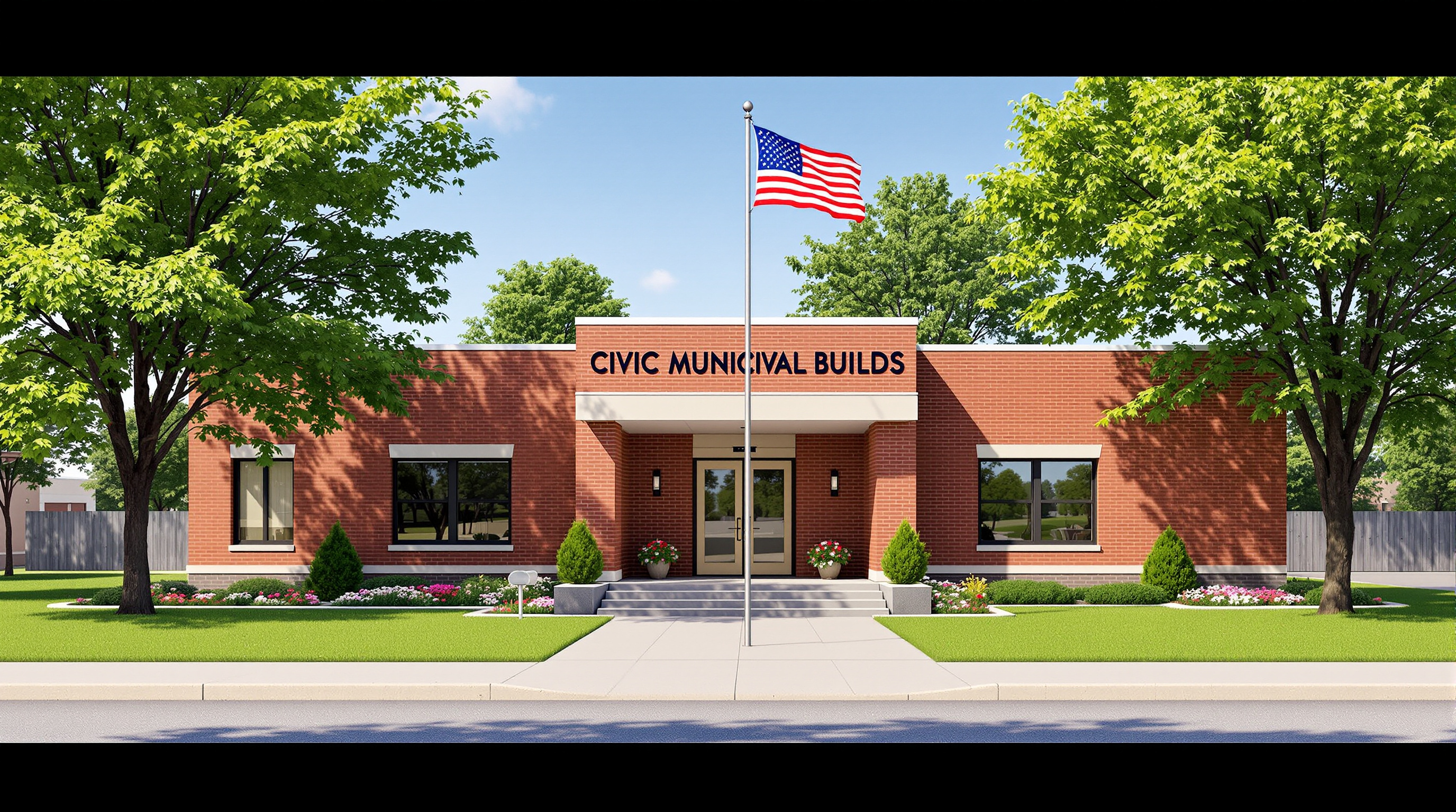 Small-town civic municipal building in Rice Minnesota
